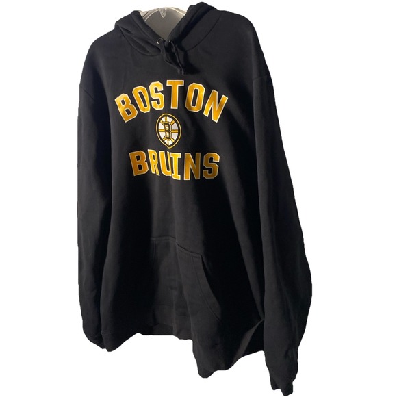 Boston Bruins Hoodie NHL Black Fanatics Pullover Hooded Sweatshirt Sz 4XL - Picture 3 of 6